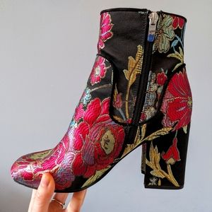 Marc Fisher Silk Floral Boots